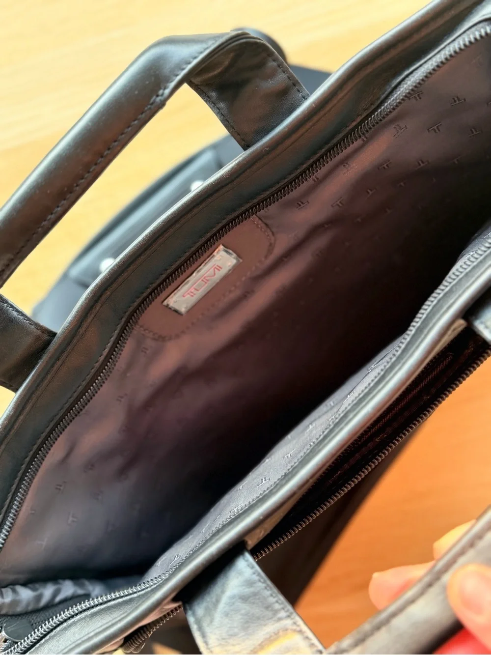 Tumi Alpha 2 Briefcase, Black Leather